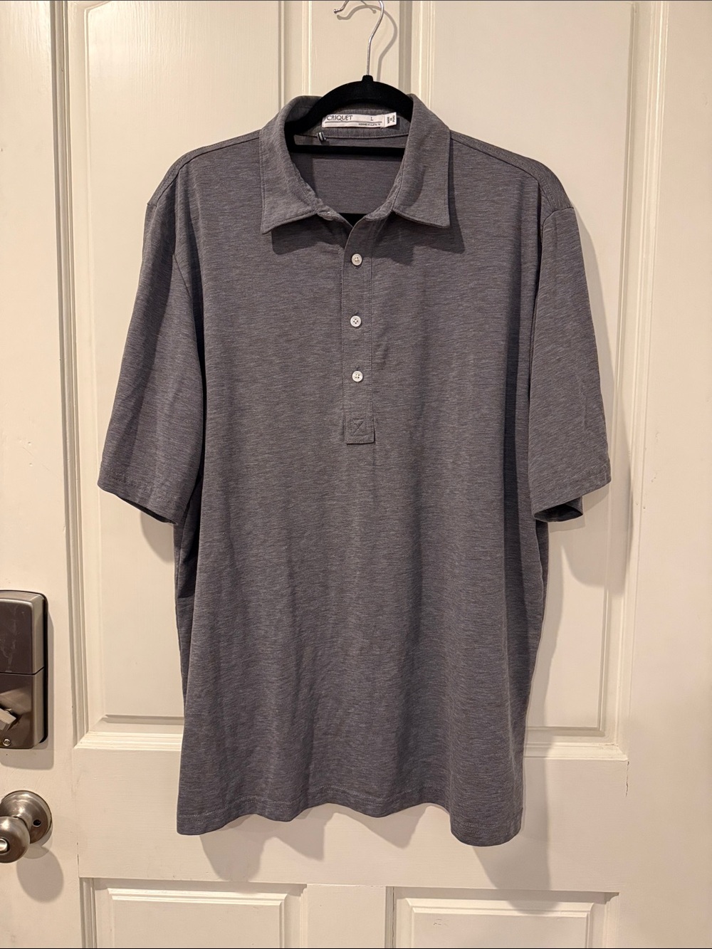 Criquet Men's Heather Gray Polo Shirt